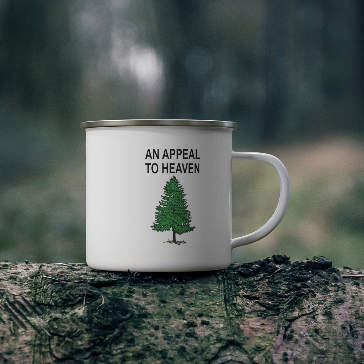 An Appeal to Heaven Flag with 2nd Chronicles 7:14 Enamel Camping Mug