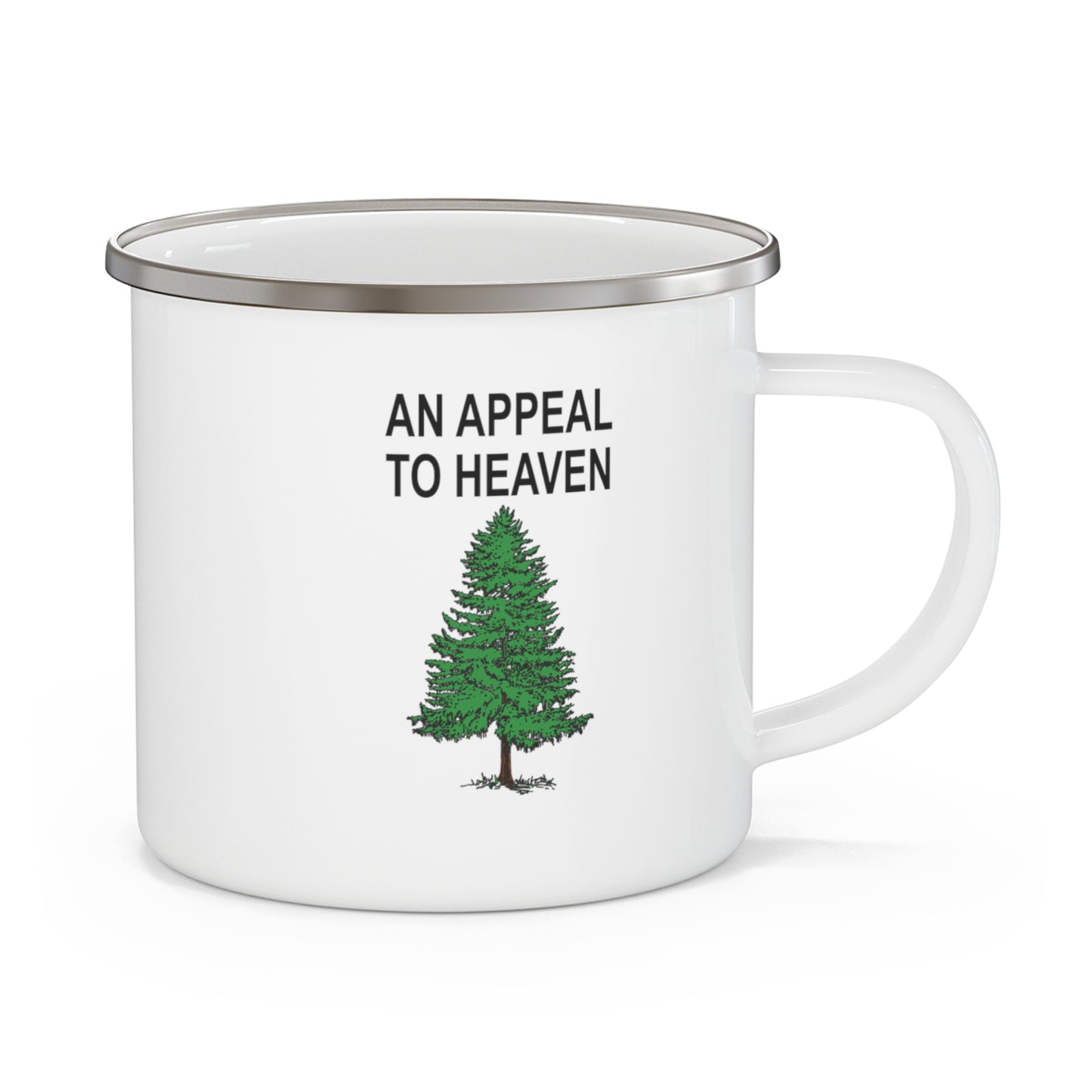 An Appeal to Heaven Flag with 2nd Chronicles 7:14 Enamel Camping Mug