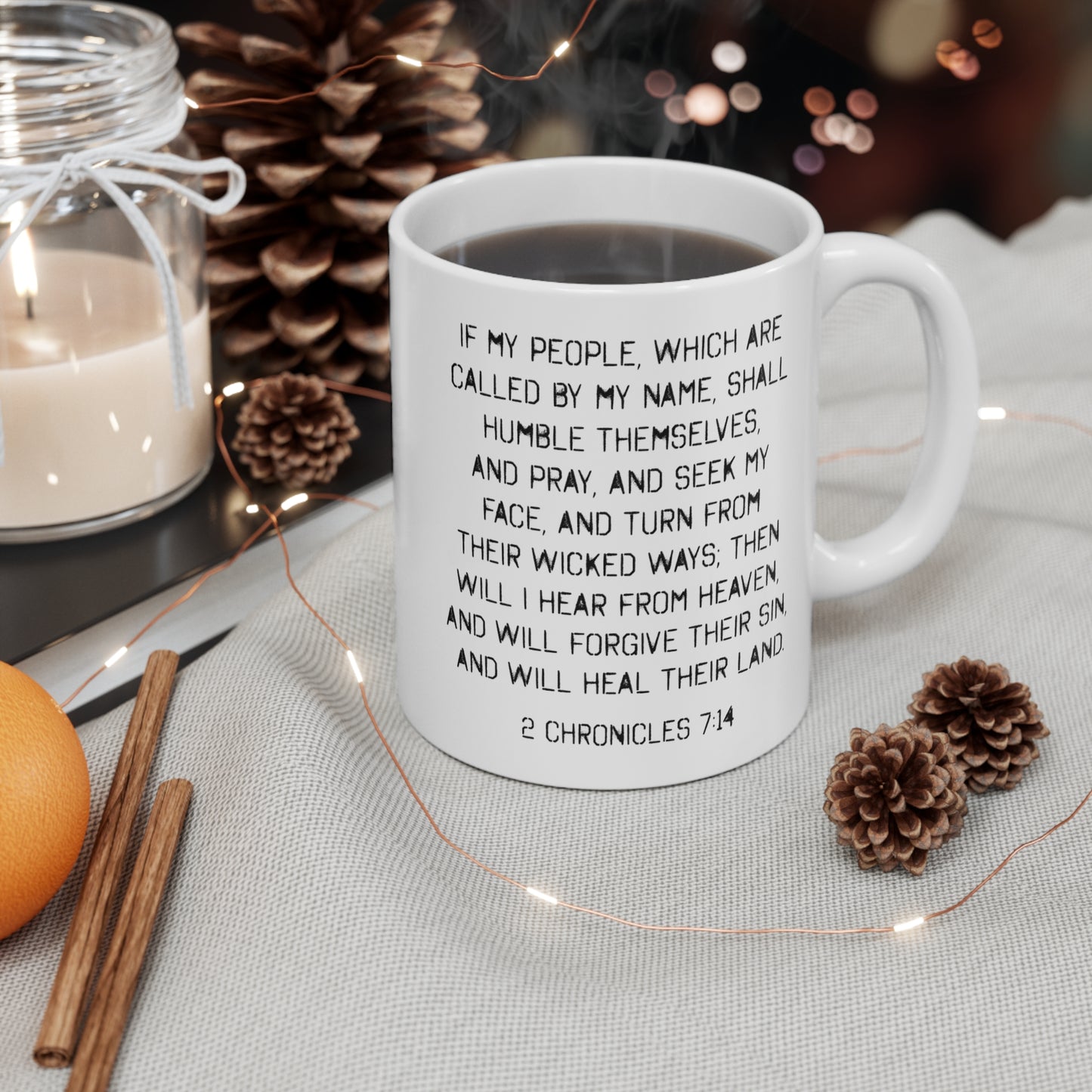 An Appeal to Heaven Flag with 2nd Chronicles 7:14 Mug 11oz