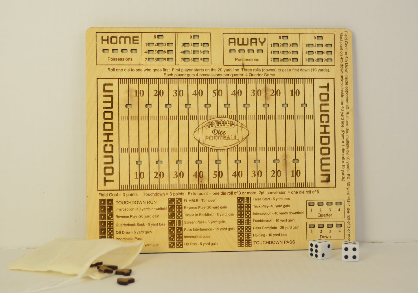 Football/Baseball Dice Game